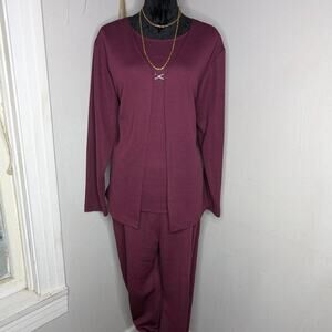 Burgundy 2 piece suit